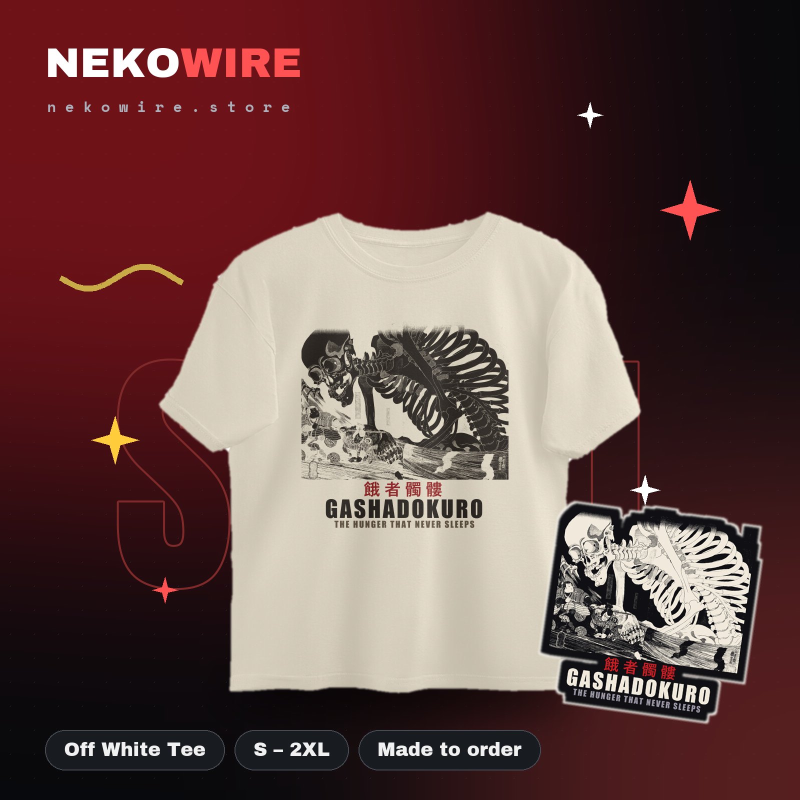 Gashadokuro Oversized Tee – Off White
