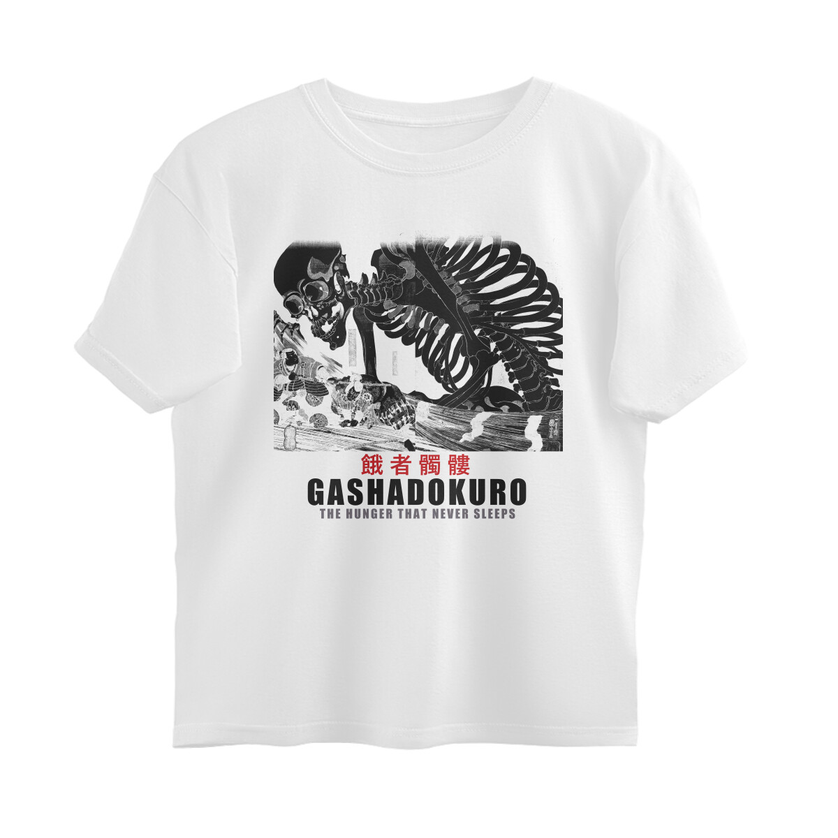 Gashadokuro Oversized Tee – White – plain view