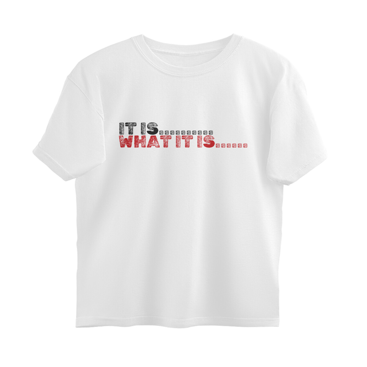 It Is What It Is Oversized Tee – White – plain view