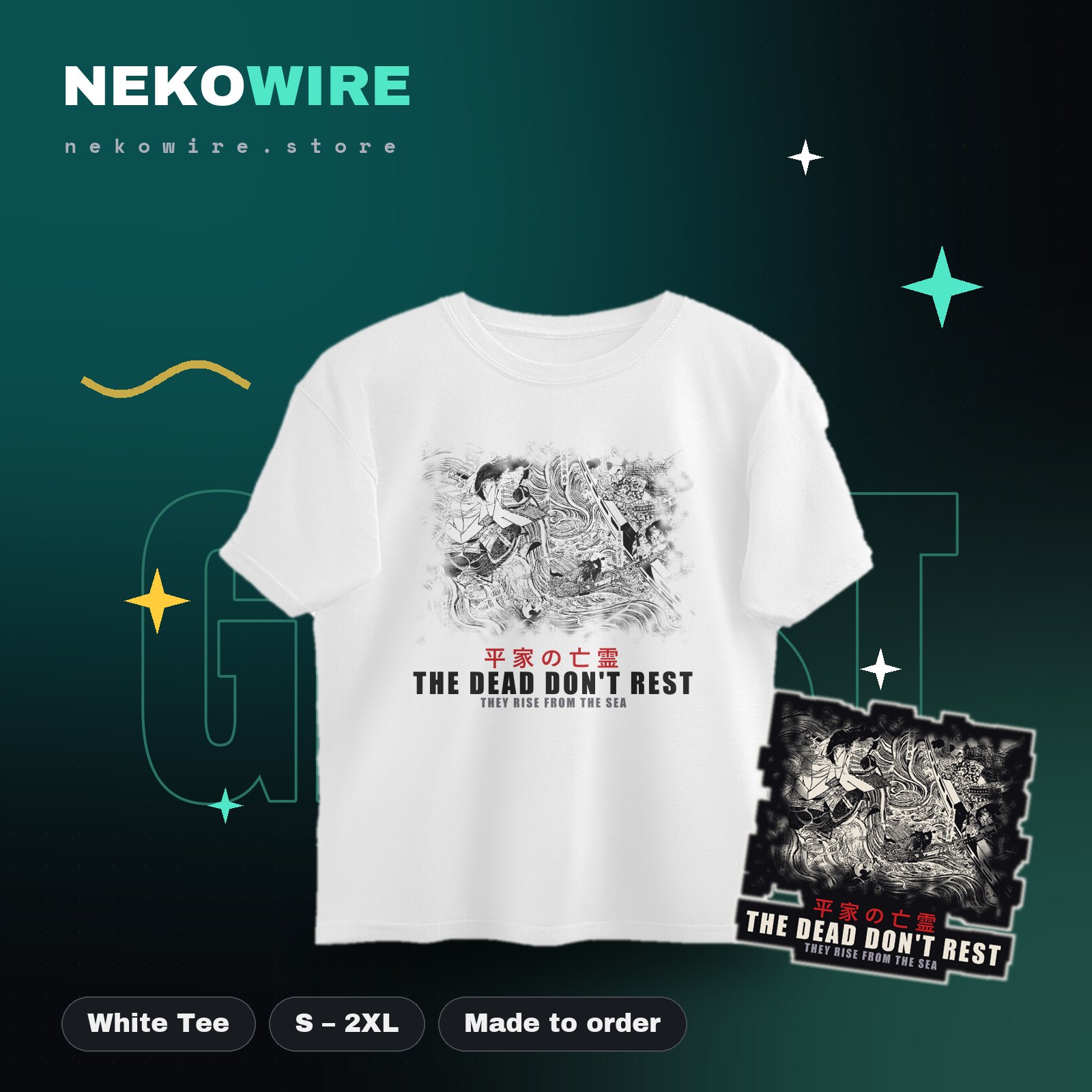 The Dead Don't Rest Oversized Tee – White